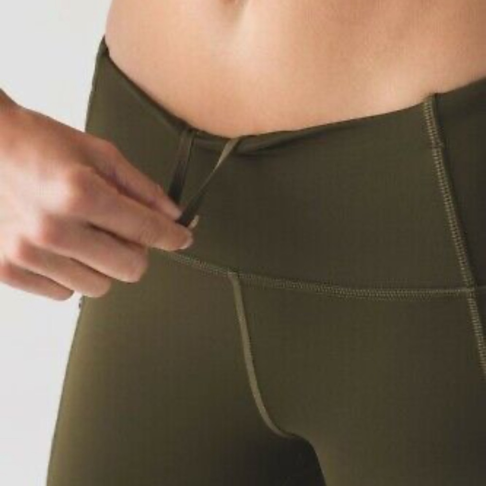 First Mile Tech Tight 2 Military Green Run Tech Fleece lined, zipper pockets - Picture 5 of 17